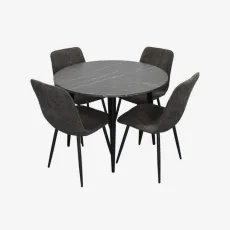 Обеденный набор Evelin DT 402-6B + 4 YTC-080B, UF885-15 (Dark grey)