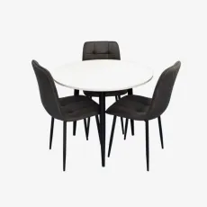 Set de sufragerie Evelin DT 404-3B + 3 YT-010B, 970-11 (Grey)