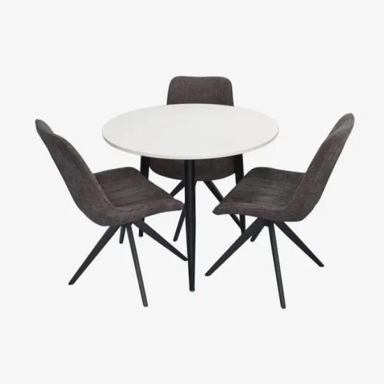 Set de sufragerie Evelin DT 404-3B + 3 YTC-055B SW, UF885-15 (Dark grey)