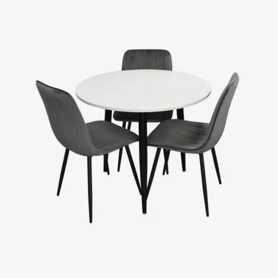 Обеденный набор Evelin DT 404-3B + 3 YTC-078B, BLUVEL-14 (Dark grey)