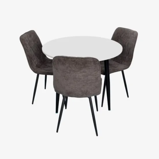 Обеденный набор Evelin DT 404-3B + 3 YTC-080B, UF885-15 (Dark grey)