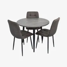 Set de sufragerie Evelin DT 404-6 B + 3 YT-010B, 970-11 (Grey)