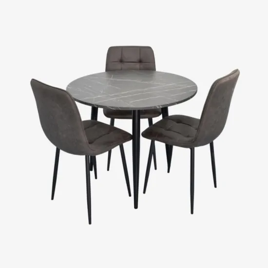 Set de sufragerie Evelin DT 404-6 B + 3 YT-010B, 970-11 (Grey)