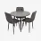 Set de sufragerie Evelin DT 404-6 B + 3 YT-010B, 970-11 (Grey)