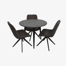 Обеденный набор Evelin DT 404-6 B + 3 YTC-055B SW, UF885-15 (Dark grey)