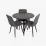 Set de sufragerie Evelin DT 404-6 B + 3 YTC-080B, Davis Run Again90