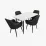 Set de sufragerie Evelin DT 405-3B + 4 YT-002B, 970-11 (Grey)