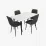 Set de sufragerie Evelin DT 405-3B + 4 YT-010B, 970-11 (Grey)