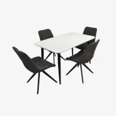 Обеденный набор Evelin DT 405-3B + 4 YTC-055B SW, UF885-15 (Dark grey)