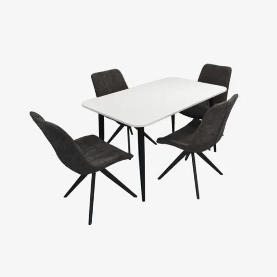Set de sufragerie Evelin DT 405-3B + 4 YTC-055B SW, UF885-15 (Dark grey)