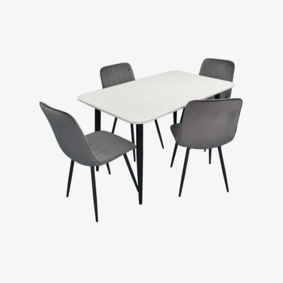 Обеденный набор Evelin DT 405-3B + 4 YTC-078B, BLUVEL-14 (Dark grey)