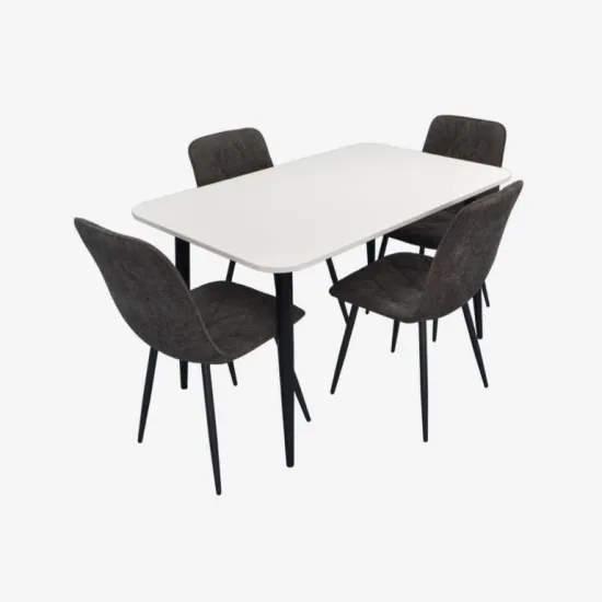 Обеденный набор Evelin DT 405-3B + 4 YTC-080B, UF885-15 (Dark grey)