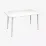 Set de sufragerie Evelin DT 405-4 Wh + 4 YTC-078Wh, UF910-01 (Light beige)