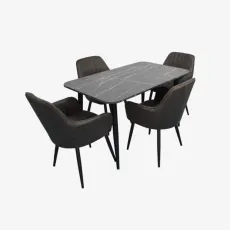 Set de sufragerie Evelin DT 405-6B + 4 YT-002B, 970-11 (Grey)