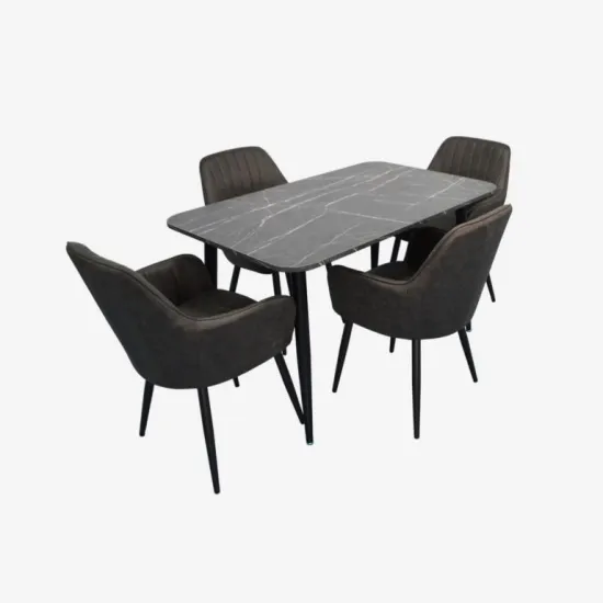 Обеденный набор Evelin DT 405-6B + 4 YT-002B, 970-11 (Grey)