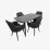 Обеденный набор Evelin DT 405-6B + 4 YT-002B, 970-11 (Grey)