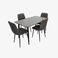 Set de sufragerie Evelin DT 405-6B + 4 YT-010B, 970-11 (Grey)