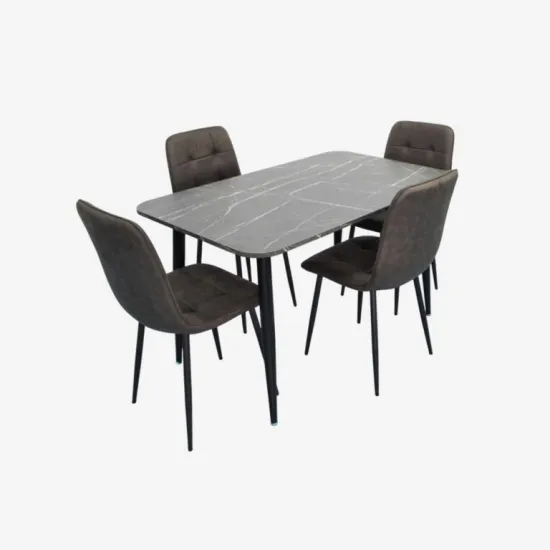 Set de sufragerie Evelin DT 405-6B + 4 YT-010B, 970-11 (Grey)
