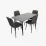 Set de sufragerie Evelin DT 405-6B + 4 YT-010B, 970-11 (Grey)