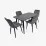 Set de sufragerie Evelin DT 405-6B + 4 YTC-055B, Davis Run Again90