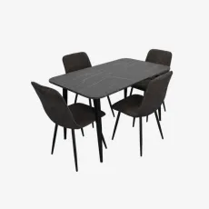 Обеденный набор Evelin DT 405-6B + 4 YTC-080B, UF885-15 (Dark grey)