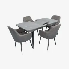 Set de sufragerie Evelin DT 431-3R B + 4 YT-002B, 970-11 (Grey)
