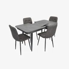 Set de sufragerie Evelin DT 431-3R B + 4 YT-010B, 970-11 (Grey)