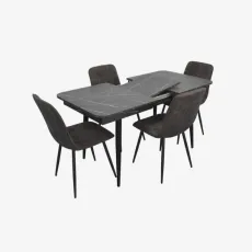 Обеденный набор Evelin DT 431-3R B + 4 YTC-080B, UF885-15 (Dark grey)