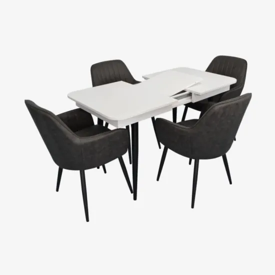Set de sufragerie Evelin DT 432-1R B + 4 YT-002B, 970-11 (Grey)