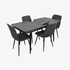 Обеденный набор Evelin DT 432-3R B + 4 YTC-080B, UF885-15 (Dark grey)