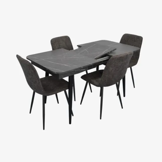 Set de sufragerie Evelin DT 432-3R B + 4 YTC-080B, UF885-15 (Dark grey)