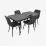 Set de sufragerie Evelin DT 432-3R B + 4 YTC-080B, UF885-15 (Dark grey)