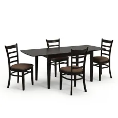 Обеденный набор Evelin HV-27V Chocolate + 4 COCO, Chocolate/Ekea12 Dark Brown