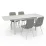 Set de sufragerie Evelin HV-27V White + 4 YTC-080Wh, UF885-14 Grey