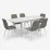Set de sufragerie Evelin HV-27V White + 6 YTC-078Wh, UF885-14 (Grey)