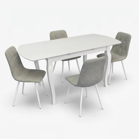 Set de sufragerie Evelin HV-29V White + 4 YTC-080Wh, UF885-14 (Grey)