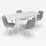 Set de sufragerie Evelin HV-29V White + 4 YTC-080Wh, UF885-14 (Grey)