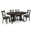 Set de sufragerie Evelin HV-31N Chocolate + 4 COCO, Chocolate/Ekea12 Dark Brown