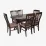 Set de sufragerie Evelin Raffles Oval Chocolate + 6 COCO, Chocolate/Ekea12 Dark Brown
