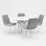 Set de sufragerie Evelin Raffles Round White + 4 YTC-080Wh, UF885-14 (Grey)