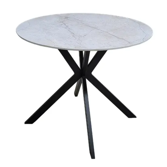 Masă de bucătărie Ambianta DT-14, Ø90 cm, Gri