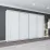 Шкаф купе Mobildor Compact, 360x220x45 cm, двери ДСП с декоративными линиями, Белый