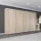 Шкаф купе Mobildor Compact, 380x200x45 cm, двери ДСП с декоративными линиями, Сонома