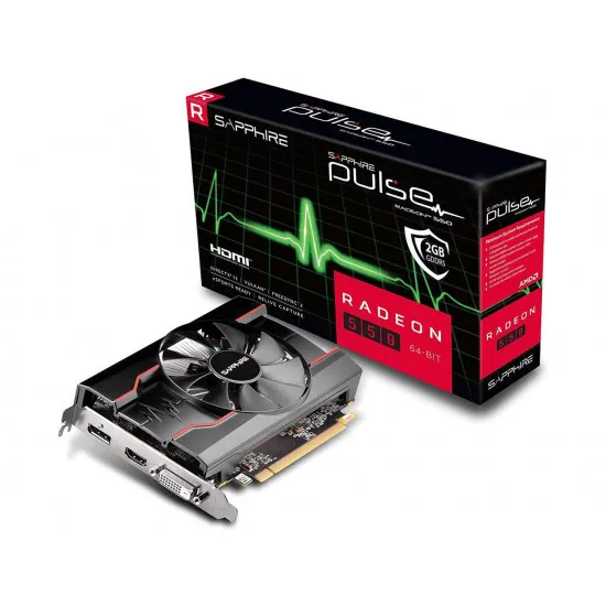 Видеокарта Sapphire PULSE Radeon RX 550 2GB GDDR5 (2 ГБ/GDDR5/64 бит)