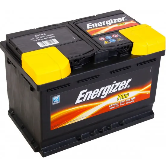 Аккумулятор 74 Ач Energizer 12V 74 Ah Energizer Plus (прав)