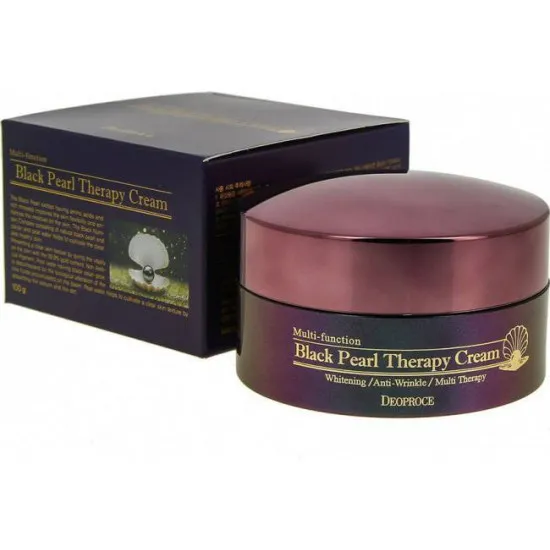 Deoproce Black Pearl Therapy Cream - Cremă anti-îmbătrânire cu extract de perle negre pentru față
