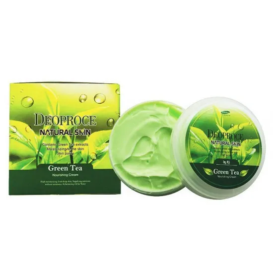 Deoproce Natural Skin Green Tea Nourishing Cream - Cremă hrănitoare pentru față cu extract de ceai verde