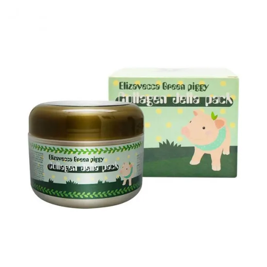 Elizavecca Green Piggy Collagen Jella Pack - Mască pentru față cu efect de lifting