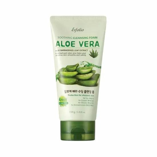 Esfolio Aloe Vera Soothing Gel Cleansing Foam Single Type - Spuma de curățare cu extract de Aloe