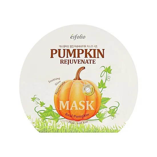 Esfolio Pumpkin Rejuvenate Mask - Mască de pânză anti-îmbătrânire cu extract de dovleac